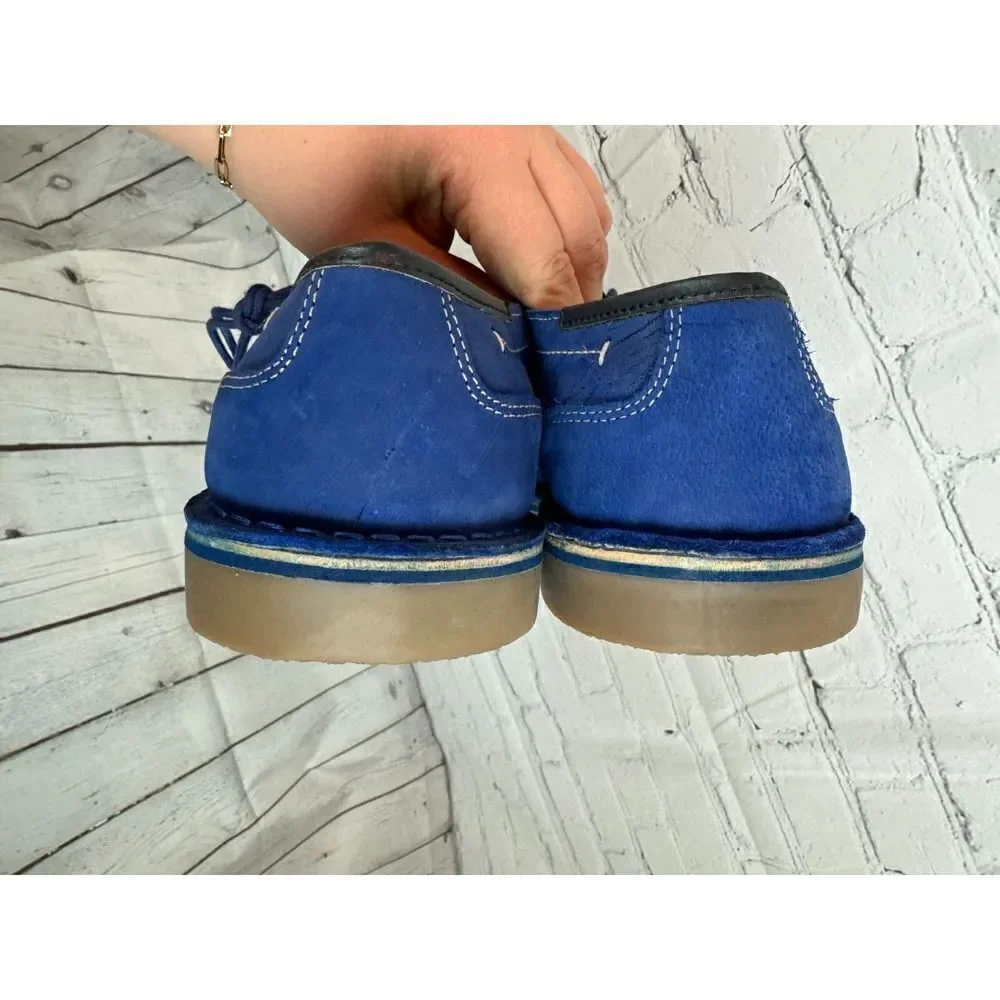 STEVE MADDEN suede royal cobalt blue Oxford dress mens boots size 10 NWOB